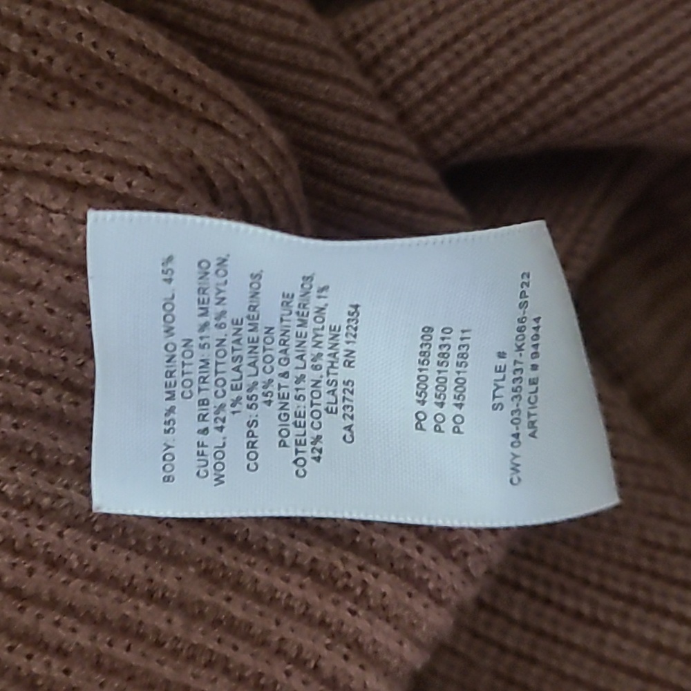 WILFRED ARITZIA V NECK SWEATER SIZE S - Picture 6 of 7